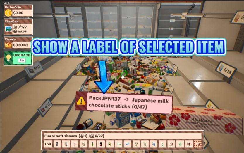 Price Tag (Item Name Under Cursor)